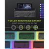 Jomaa 7 Colors Backlit Bluetooth Keyboard with Slot Card Rechargeable Wireless Keyboard Bluetooth Multi for Laptop Tablet Quiet