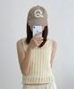 Kyuseu Washed Logo Ball Cap - Ash Beige/White