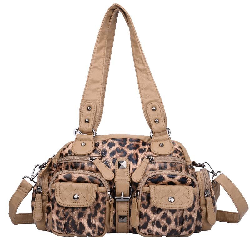 Nuova borsa a mano da donna Yk lavata, borsa a tracolla versatile per il pendolarismo, borsa a tracolla morbida in pelle
