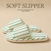 Fashion Japanese Style Striped Home Slippers for Women Lightweight Non Slip Indoor Slippers Woman Soft Comfortable Couple Bedroom Slides