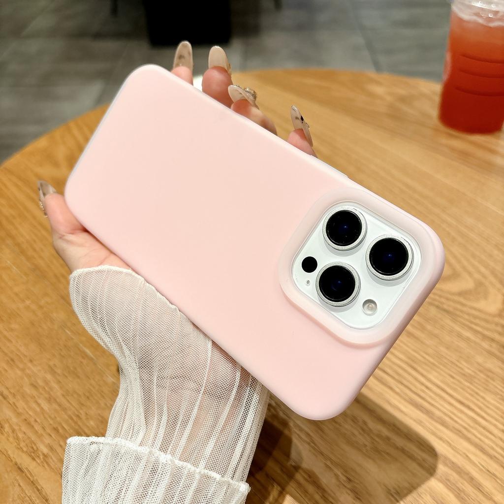 Applicable To IPhone 16 Jelly Liquid Silicone Mobile Phone Case Photo Button Apple 15 Solid Color Large Hole 14 Protective Cover