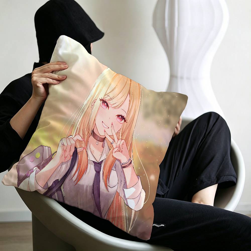 My DressUp Darling MMarin Kitagawa Pillowcase toon Gift Cushion Cover Bedroom Home Sofa Chair Seat Decor pillow case