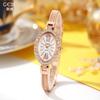 Full Diamond Personality Niche Oval Small Plate Ladies Light Luxury Fashion Waterproof Bracelet Quartz Watch