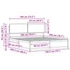Bed Frame with Upholstered Headboard Light Grey 180 x 200 cm