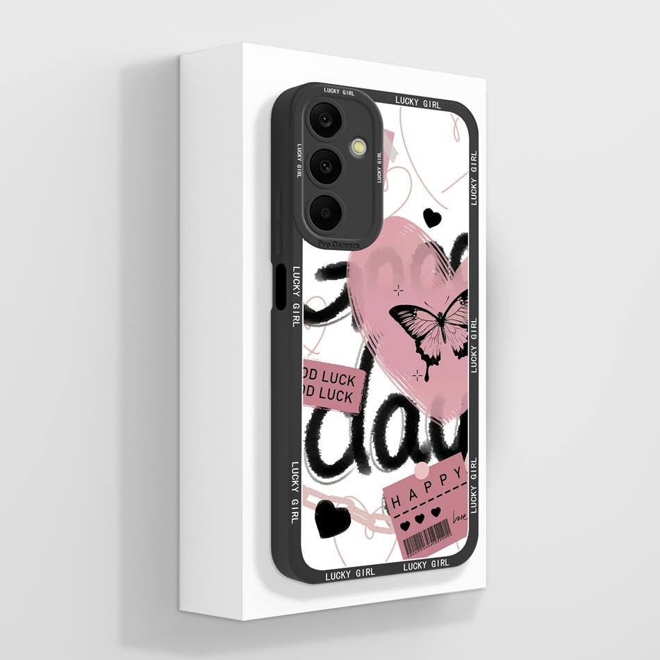 For Samsung Galaxy A25 Case Cute Panda Full Coverage Funda Soft Liquid Silicone Phone Protector For Samsung A 25 5G Back Cover