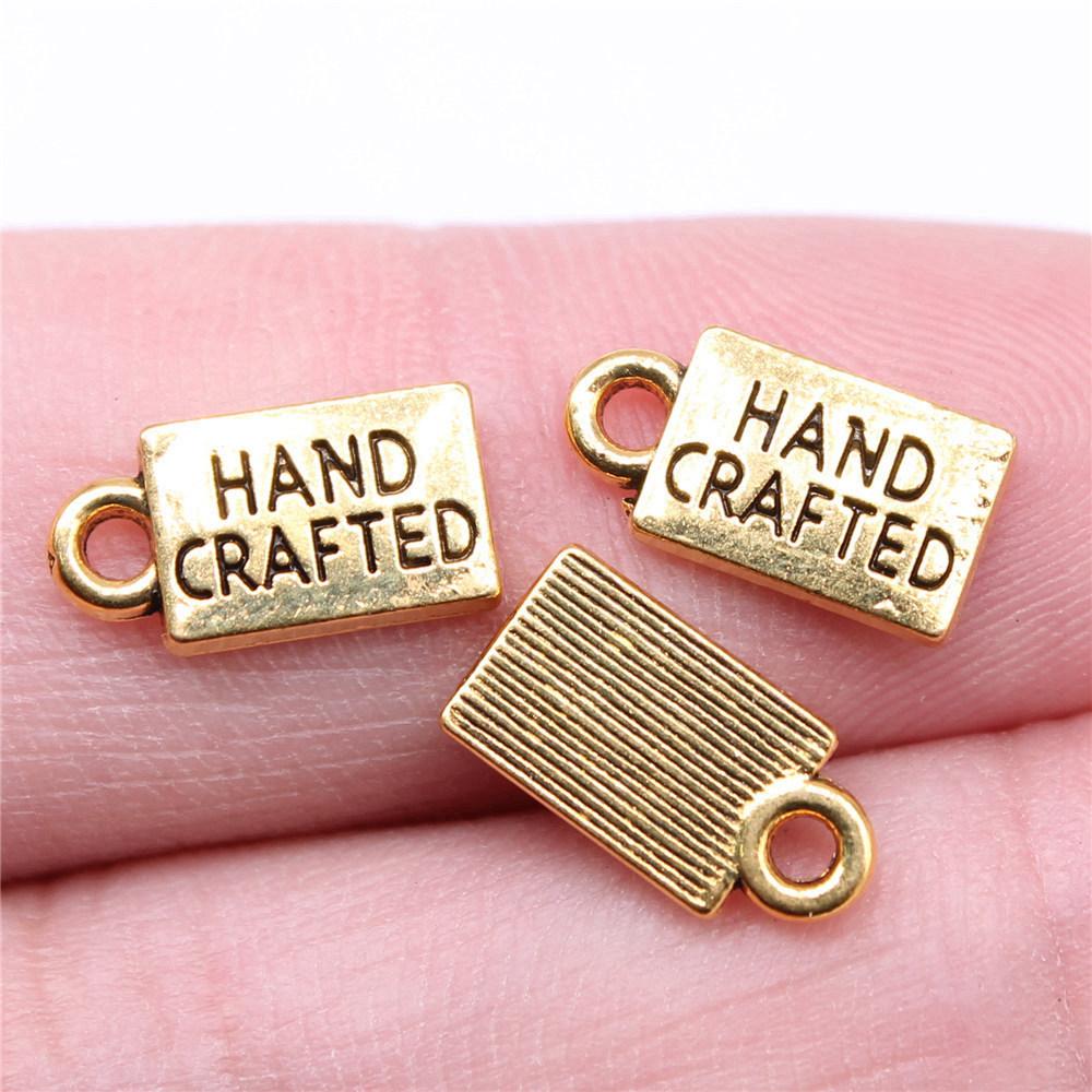 Charms Rectangle Tags Badges Friendship Pendants Minimalist Jewelry Components QC104