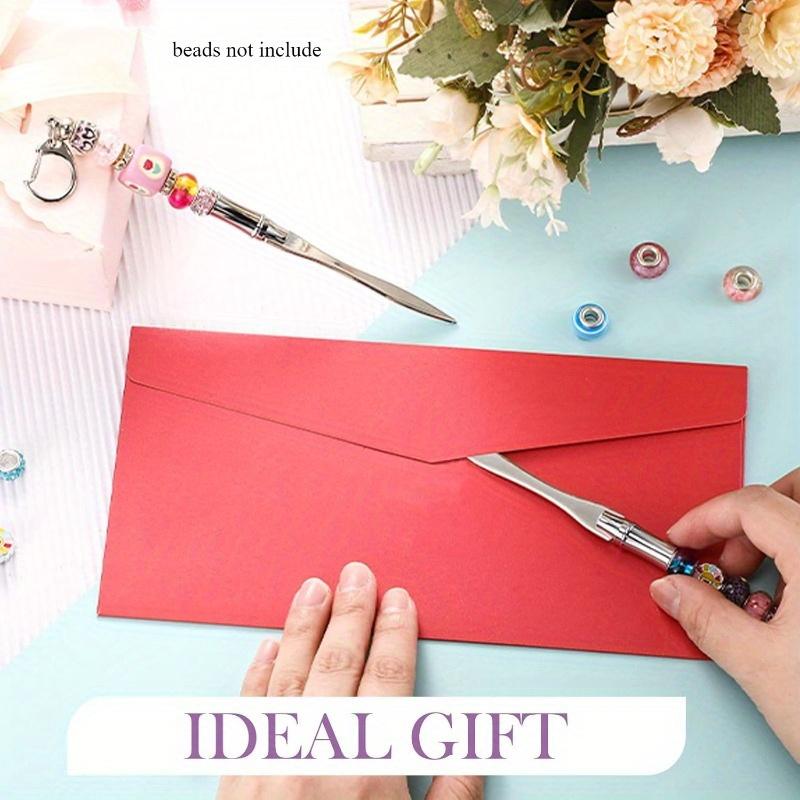 1pc Decorative DIY Stainless Steel Letter Openers with Keychain Lightweight, Portable, Easy-to-Use Mail Opener Tools for Efficient Mail Handling