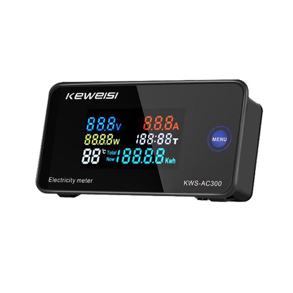 AC50-300V Digital Voltmeter Ammeter Power Current Voltage Temperature Humidity Measurement Device