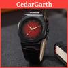 Mens Quartz Watch With Toad Pattern Leather Strap For Business Casual And Gift Use