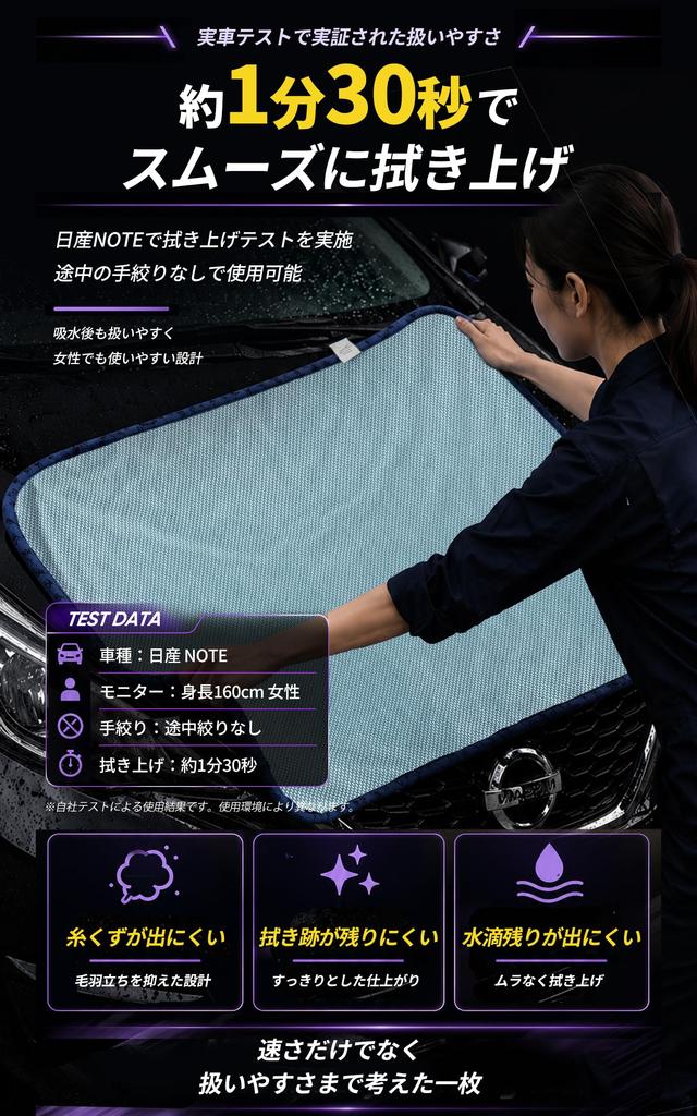 SHSCLY Microfiber Car Wash Towel, Pro Super Absorbent Drying Cloth, Thick Big Twisted Pile Loop, T30 Rich Pile 50x70cm + 30x50cm Set