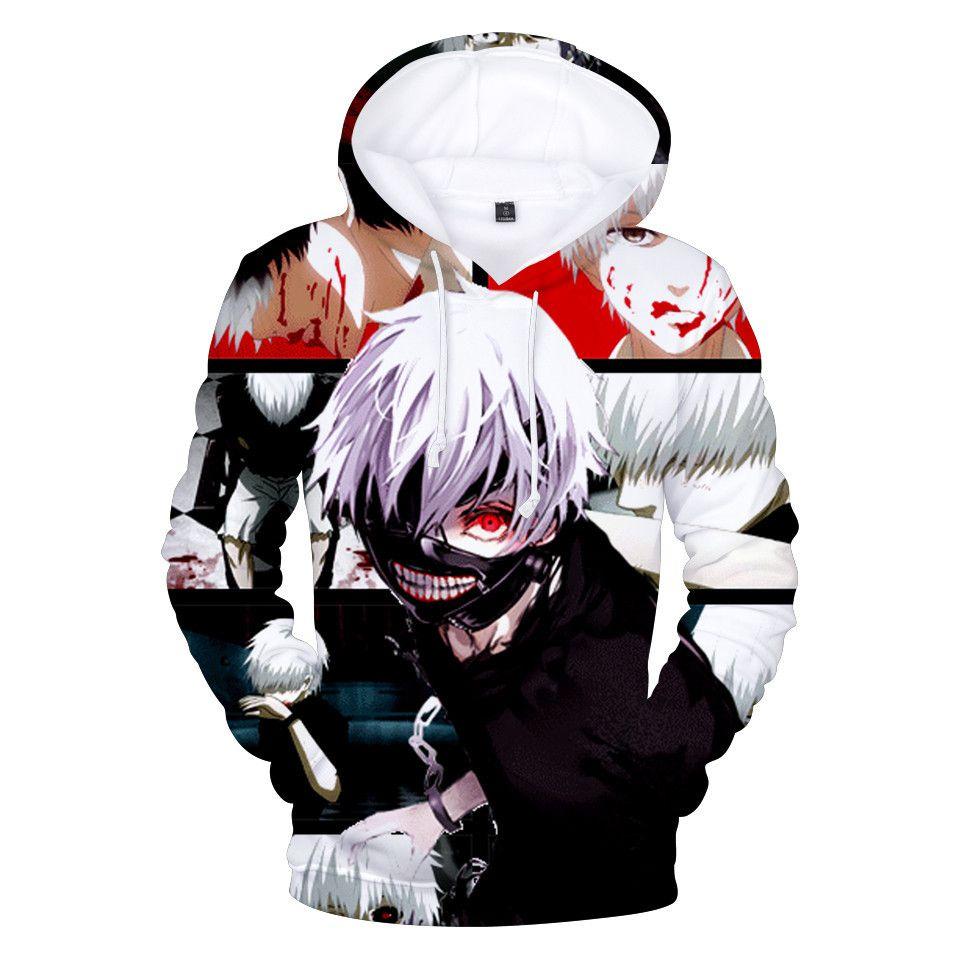 Tokyo Ghoul Hoodie Herren Damen 3D-Druck Pullover Cosplay Kostüm In Premium Baumwollmischung