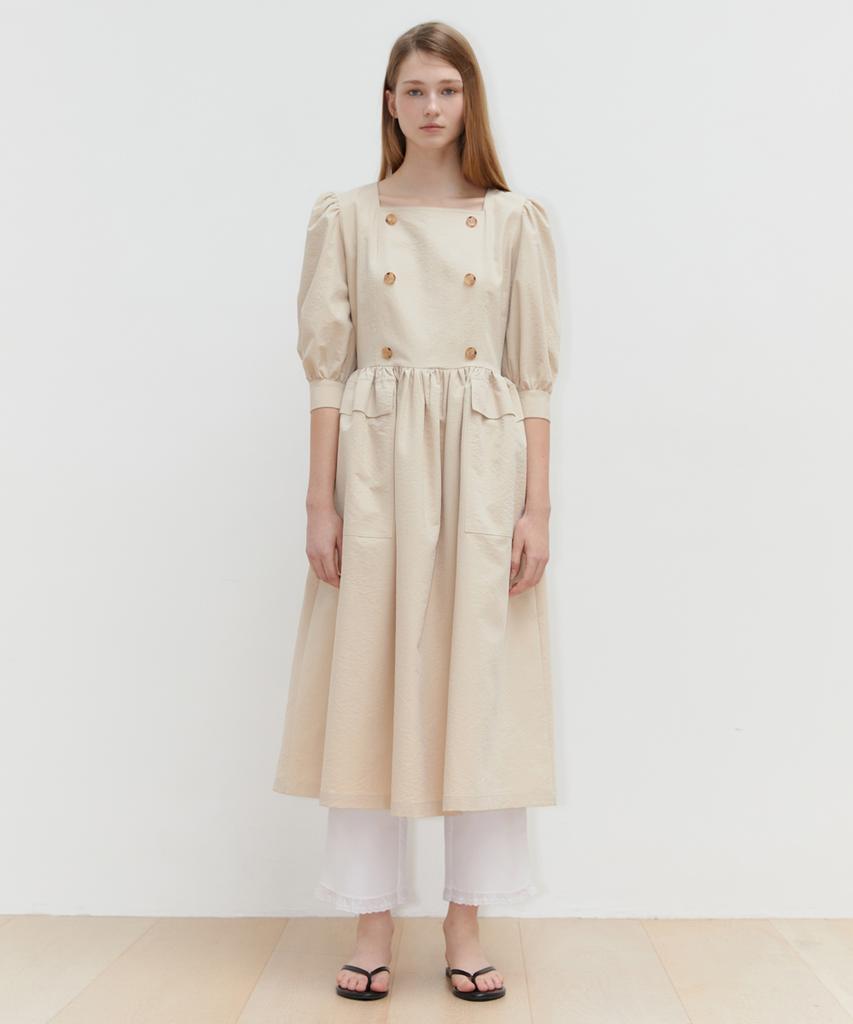 Sinun Shirt Long Dress (Beige)