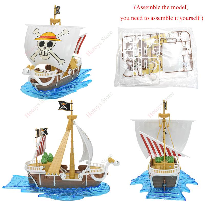 Anime One Piece Figure Luffy Thousand Sunny Going Merry Boat Pirate Ship Figurine Toys Action Figures Shanks Diy Assembly Model