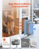 Dog Door for Sliding Glass Door, 1927 Mm To 2049 Mm Adjustable Height, Aluminum Alloy Frame with 3-Layer Flap and Rotating Hinge, for Extra