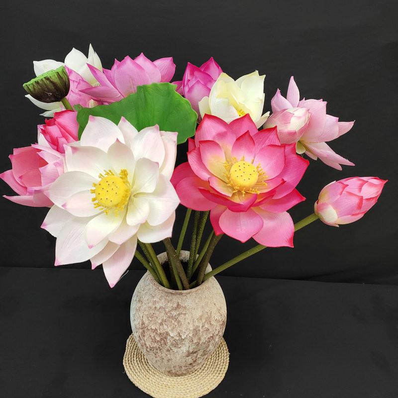 Flower Silk Lotus Simulation For Home Office Decoration And Photo Backdrops