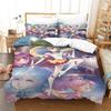 Kreslený S-Sailor-M-Moon Ložní set, Chlapecký a dívčí povlak na přikrývku, povlak na polštář, dárek, Domácí ložnicový quiltový set, Velký King 260x220cm