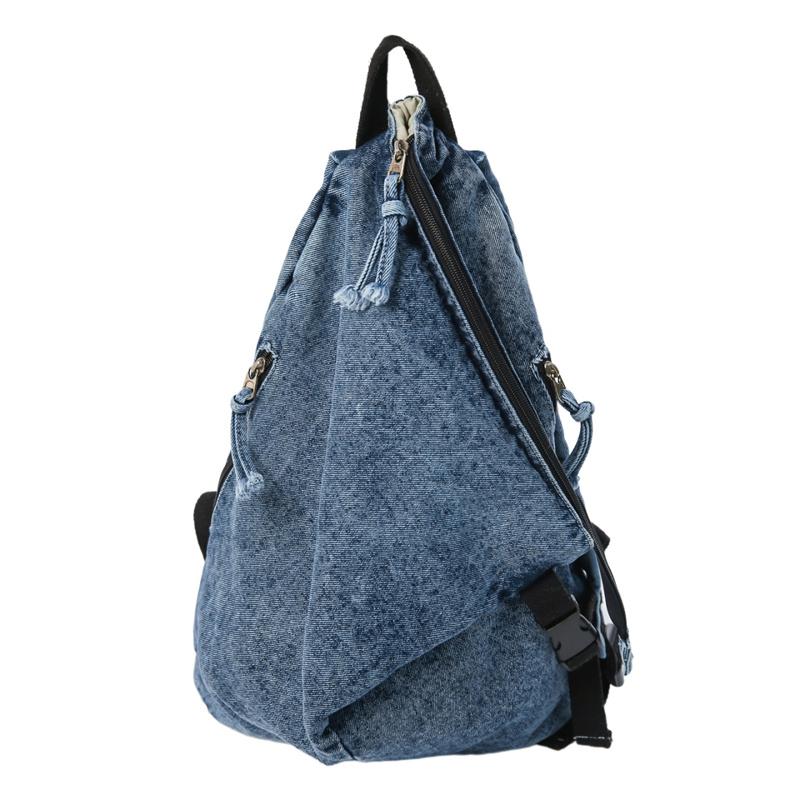 Large Capacity Retro Denim Backpack Women's Lightweight Backpack