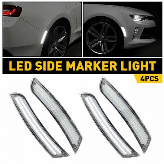 Clear Front LED Rear Fender Side Lights For Chevrolet Marker Camaro 2016-