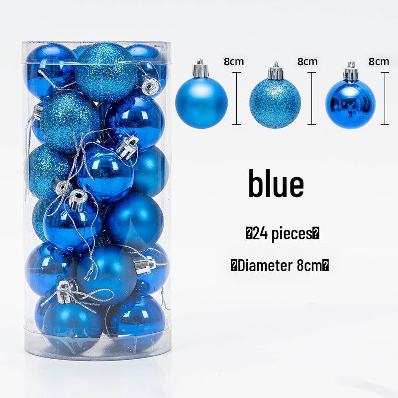 Christmas Tree Hanging Ball Ornaments - Electroplated & Colored Balls for Mall or Bar Ceiling Decoration, Large Bucket Set