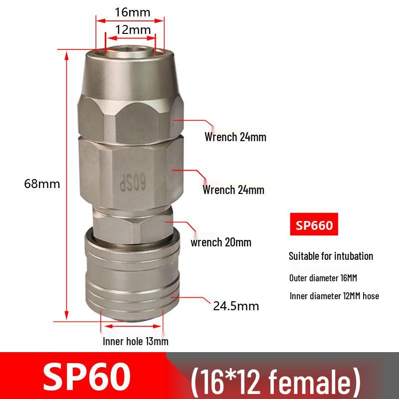 C-Type Pneumatic Quick Connector for Air Compressors and Oxygen Hoses