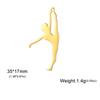 Teamer 5pcs/lot DIY Gymnast Sporter Charms Stainless Steel Gymnastics Dancer for Necklcae Bracelets Keychain Jewelry Making Gift