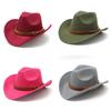 Western Cowboy Hat With Satin Weave For Men And Women Summer Winter Sun Protection