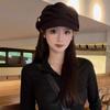 Berey Cloud Hat Simple and Versatile Female Casual Face Small Warm Painter Hat Windproof Big Head Circumference Octagonal Hat Autumn and Winter