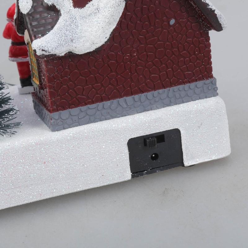 Rotating Holiday Music Boxes Featurings Warm LED Light And Resins Construction For Family Gatherings
