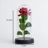 Simulation Rose Eternal Flower Glass Cover Small Gift Desktop Ornament Valentine's Day Christmas Gift New Product
