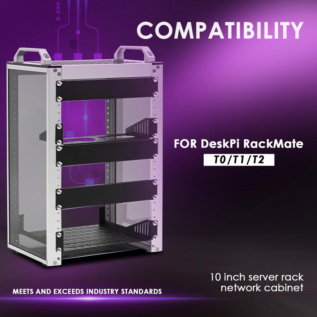 12 Port Patch Panel Compatible for DeskPi RackMate T1/T0/T2 10inch 0.5U CAT6 Network Patch Panel Server Rack/Network Cabinet
