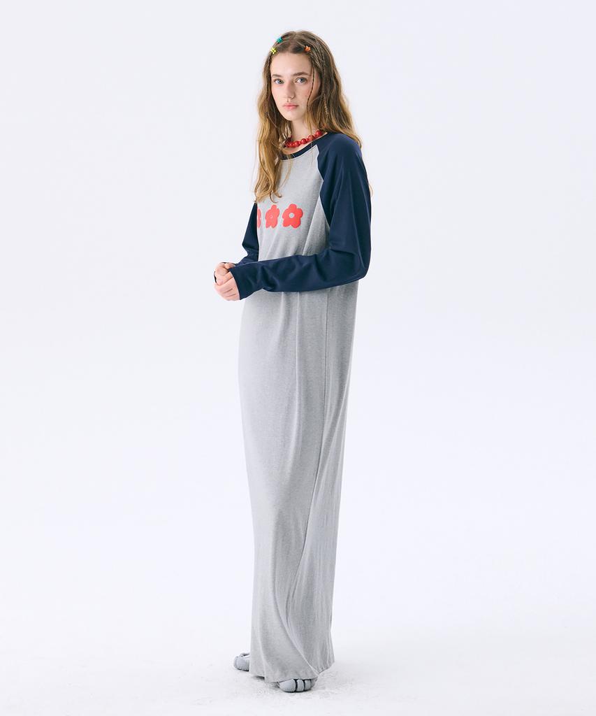 Jun Jun Space Raglan Long Dress_Grey