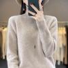 Autumn and Winter New Turtleneck Sweater Women's Long-sleeved Thickened Shoulder-down Knitted Sweater Fashionable Versatile Base Loose and Thin