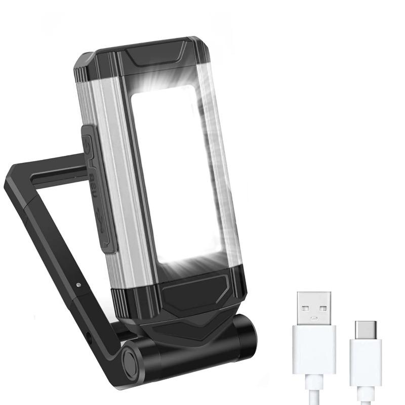 COB Work Light with Magnet LED Flashlight Camping Lamp IPX6 Waterpoof Torch USB Rechargeable Lantern As Power Bank