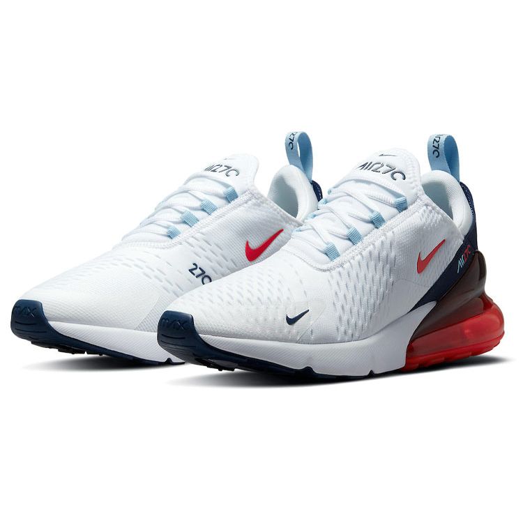 Nike Air Max 270 USA Men Sneakers White Midnight-Navy Psychic-Blue DJ5172-100