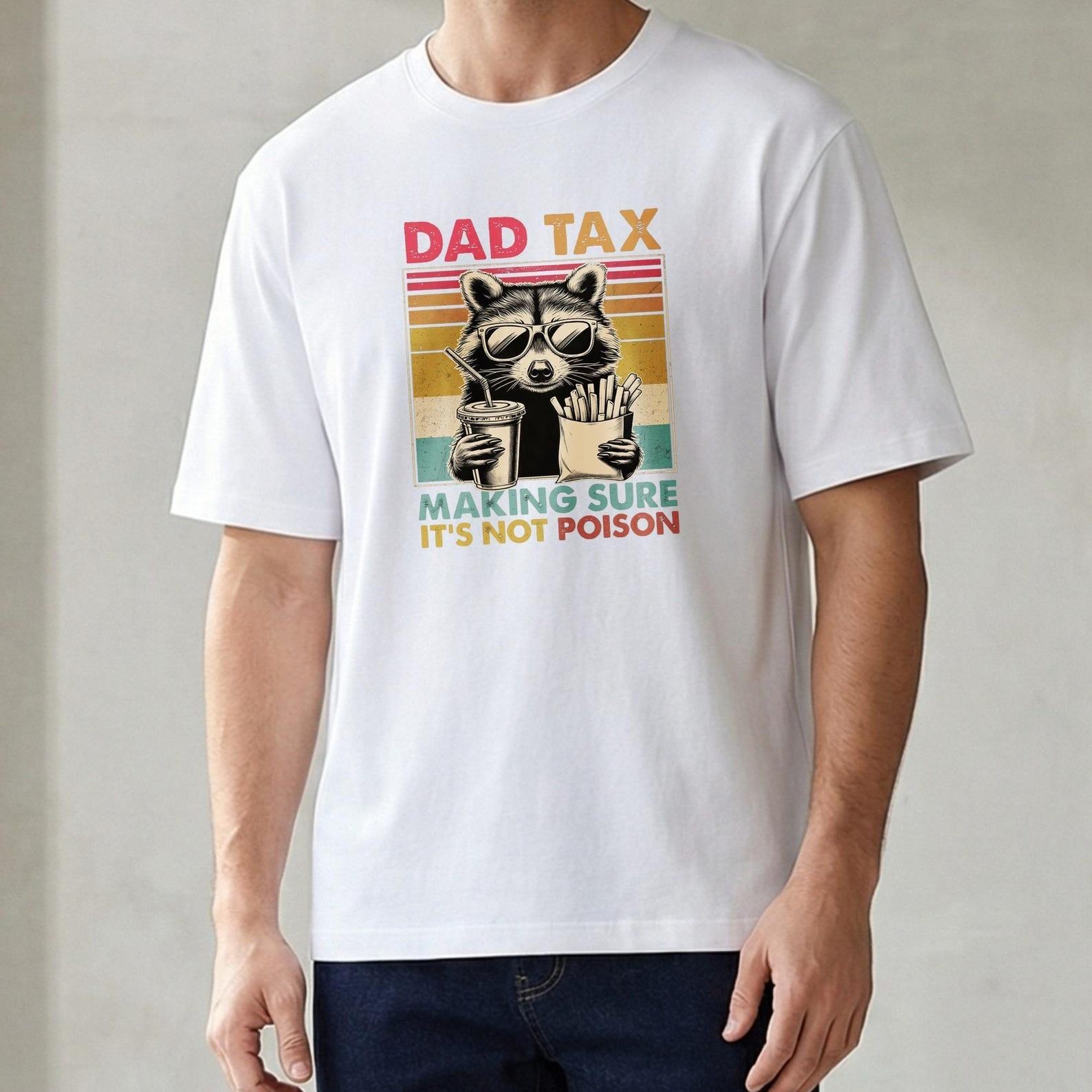 Cartoon Raccoon T Shirt Funny Retro Snack Dad Graphic Tee XXXL