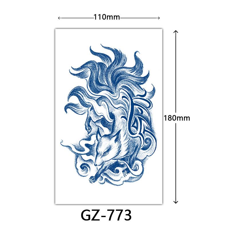 Tattoo-Aufkleber mit Fruchtsaft, Tattoo-Aufkleber mit Kräutern, semi-permanente Tattoo-Aufkleber mit englischen Buchstaben