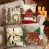 4pcs Christmas Pillow Covers Linen Pillowcases Navidad Xmas Throw Pillow Covers For Home Sofa Couch Christmas Decorations 2025