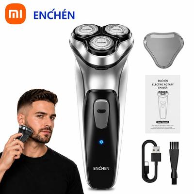 ENCHEN Blackstone Barbeador elétrico para homem Cabeças de lâmina flutuante tripla Barbeador Aparador de barba