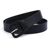 Women's Versatile Black Leather Belt - Korean Style Fashion Accessory for Jeans