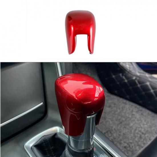 Bright Red Car Gear Shift Knob Cover Trim For Honda Civic