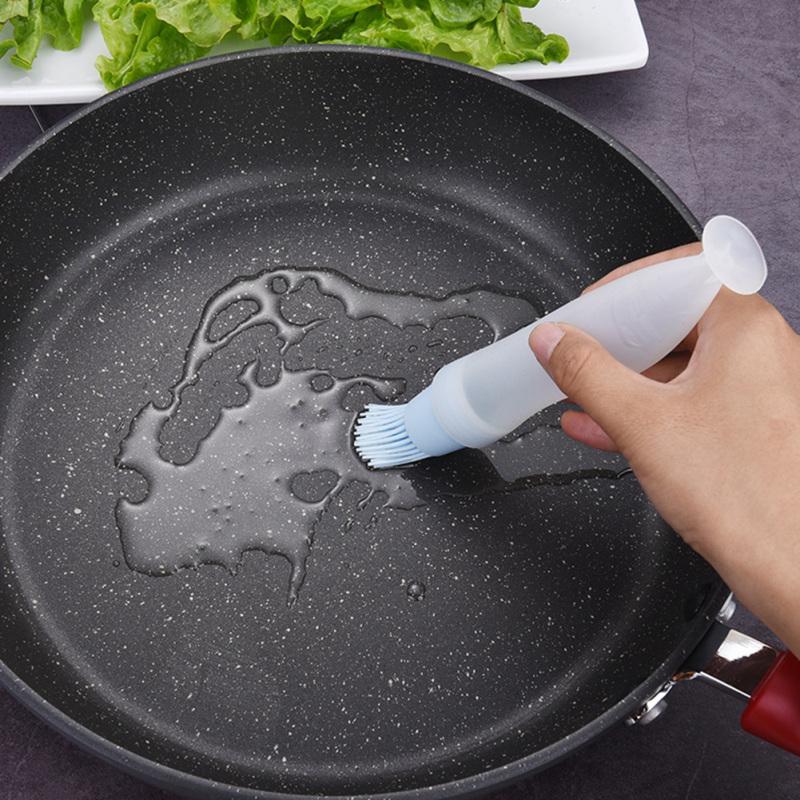 Pinceau à Huile en Silicone avec Ventouse pour Outil de Bricolage Pâtisserie Cuisine Barbecue