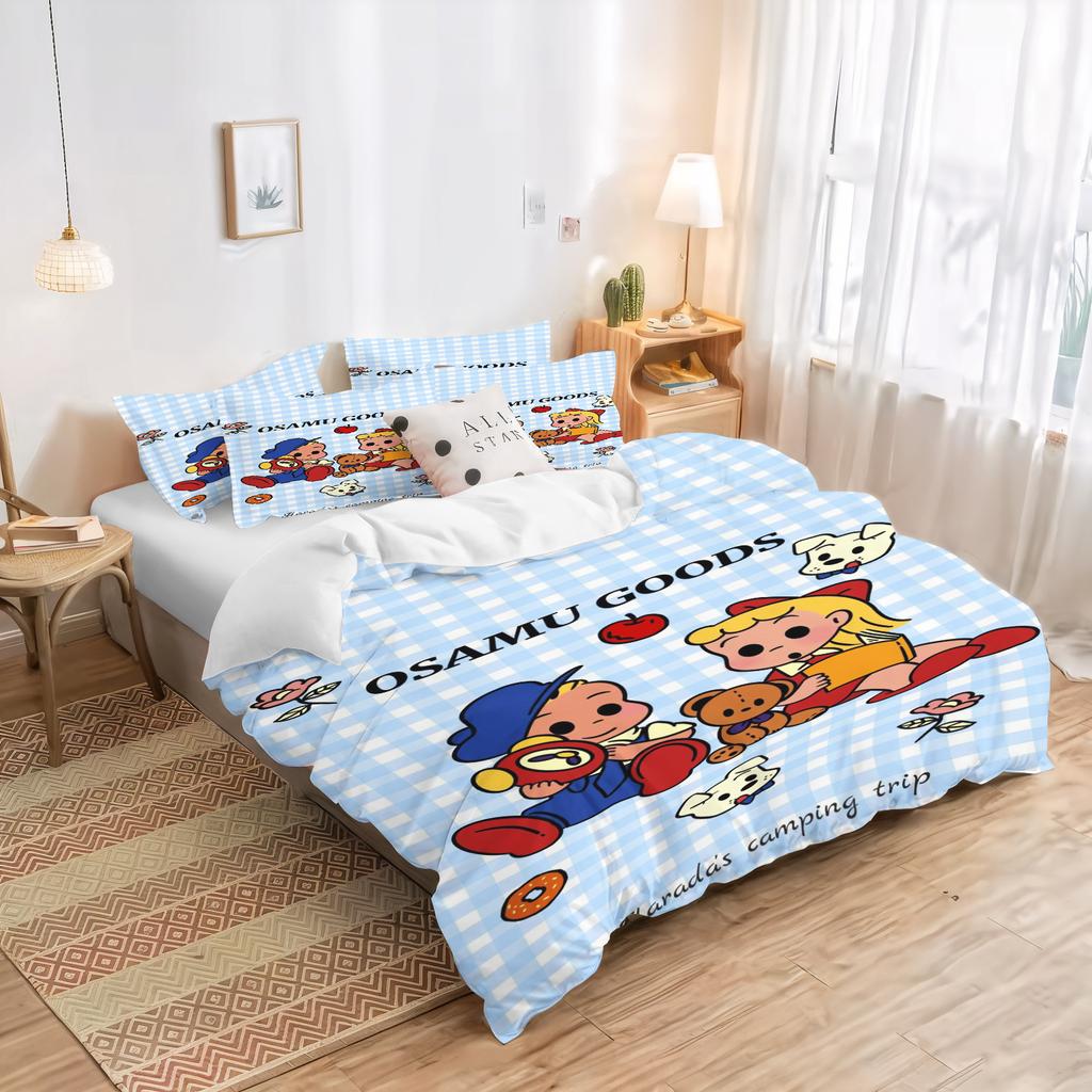 Cartoon Couple Gift Duvet Cover Colorful Childlike Innocence Bedroom 100% Polyester Adult Gift 2/3Pcs Bedding Set