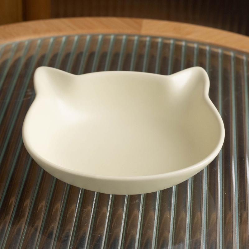 1pc Cat Bowl Ceramic Canned Plate Dish Cat Food Bowl Rice Bowl Anti knock Cat Drinking Bowl Dog Bowl Food Bowl
