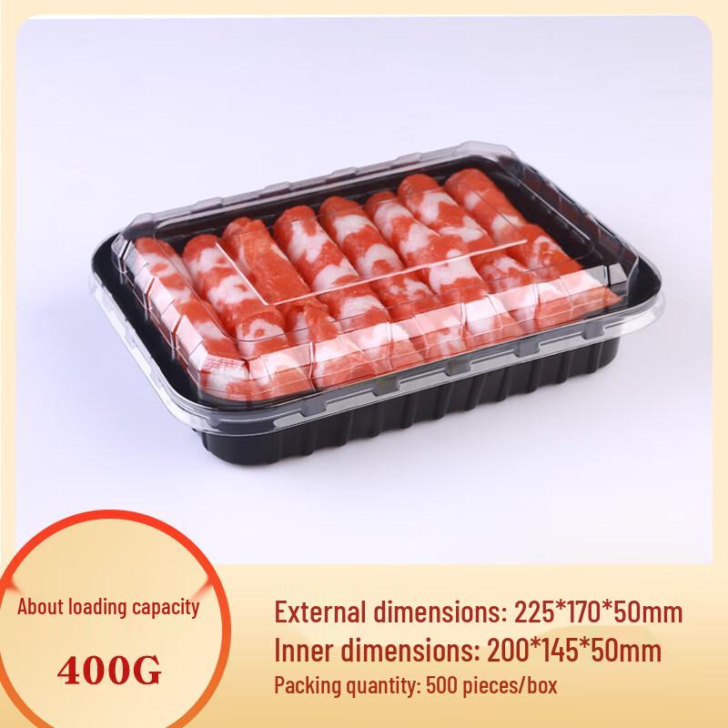 Одноразовые пластиковые коробки для мясных рулетов