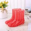 2025 Summer Fashion Style Fashion Trend Mid Tube Waterproof and Anti Slip Wave Point Work Shoes Low Cut Rainy Star Rain Boots