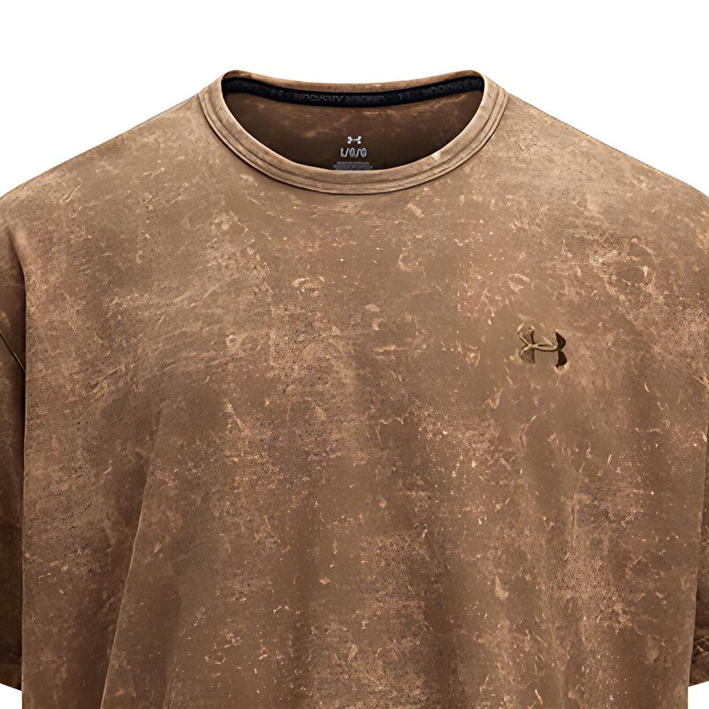 Under Armour Tie-Dye Design Loose Fit Short Sleeve T-Shirt Men Tops Coyote-Brown 1389362-498
