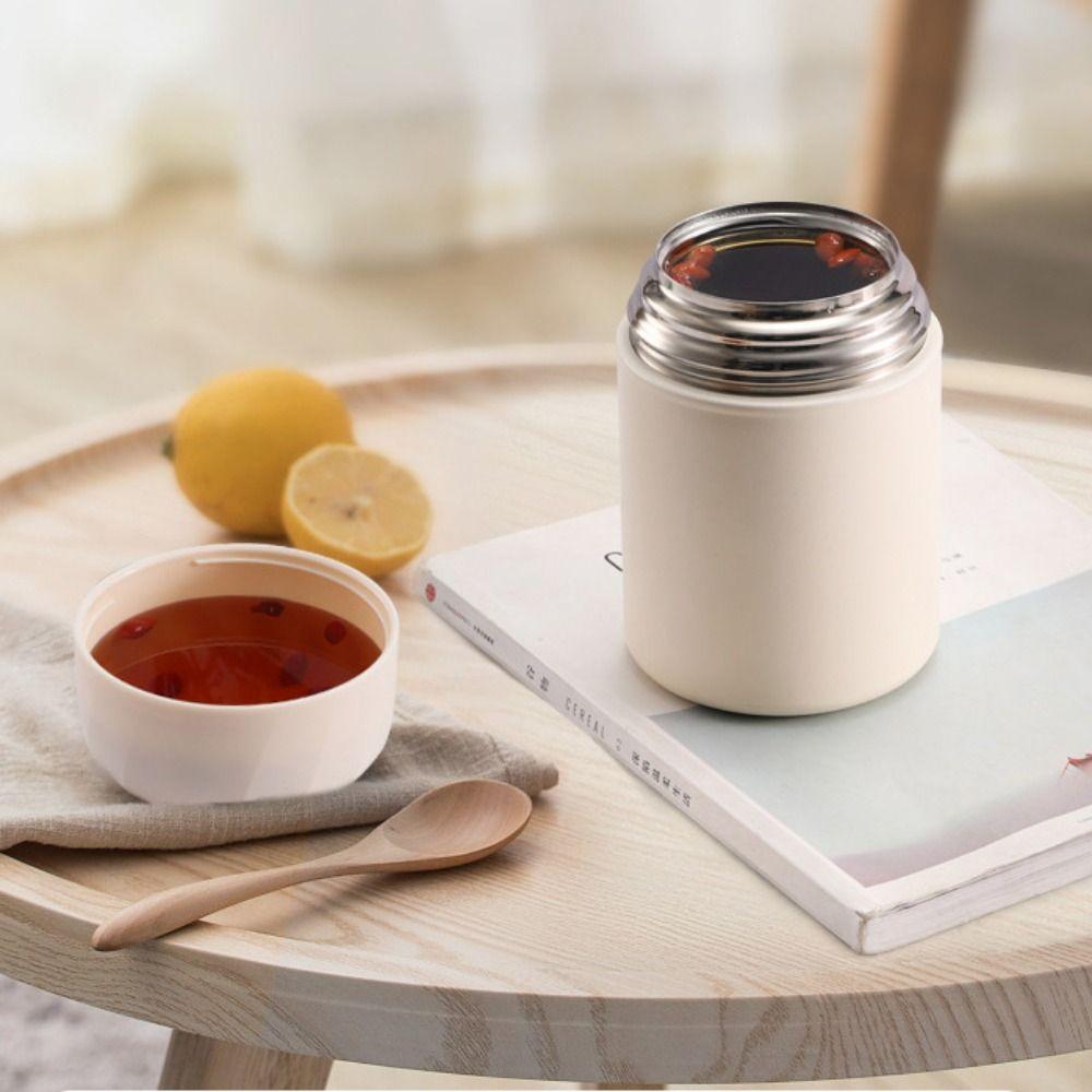 Handheld Thermal Soup Cup 500ml Wall Insulated Tumbler Food Thermal Jar  School