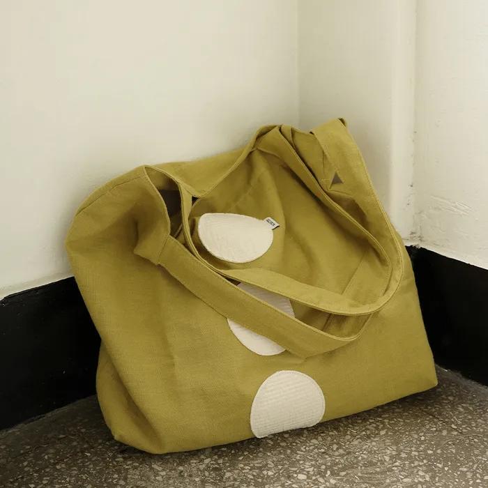 Punto Linen Shoulder Bag Olive