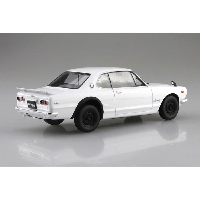 AOSHIMA 1/24 Snap Kit Series KPGC10 Skyline HT 2000GT-R 1971 (White)