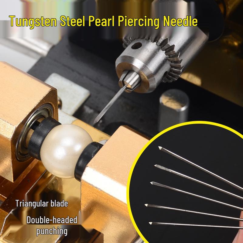 Tungsten Steel Double-Headed Pearl Drill Bit with Triangular Reamer